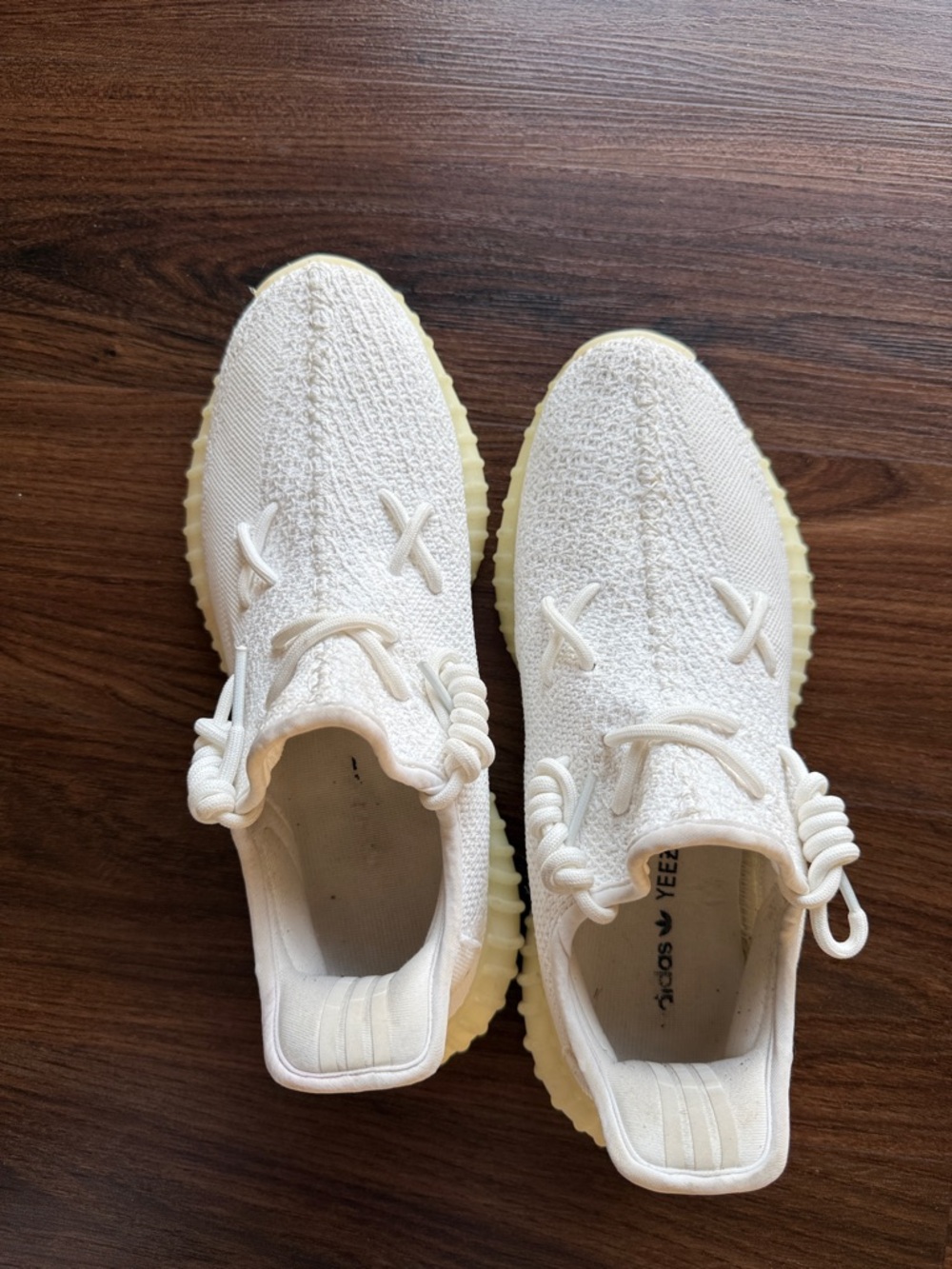 adidas Yeezy Cream/Off-White Athletic Shoes